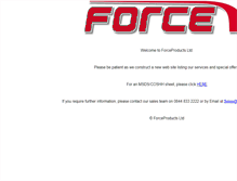 Tablet Screenshot of forceproducts.co.uk